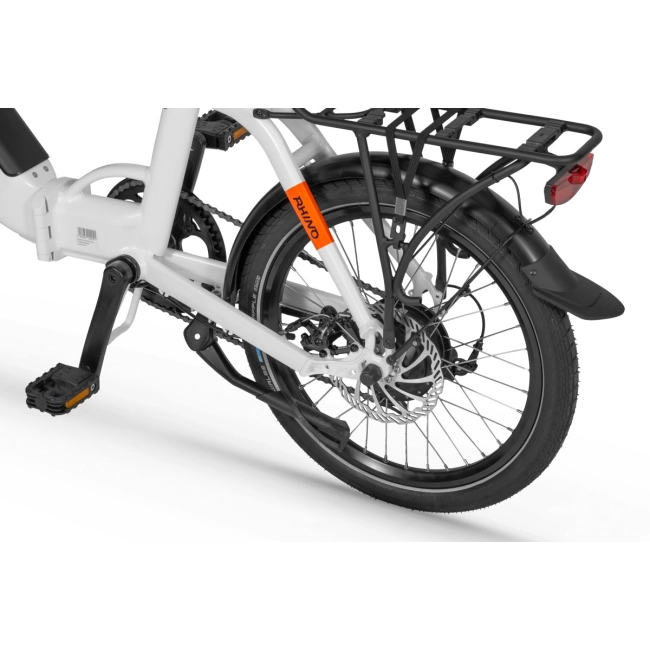 Rower Elektryczny Składany Ecobike Rhino Artic White